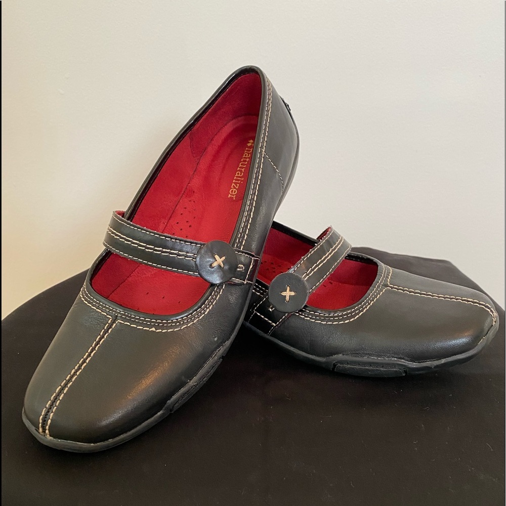 NEW! Naturalizer Black Mary Jane Slip Ons 6M